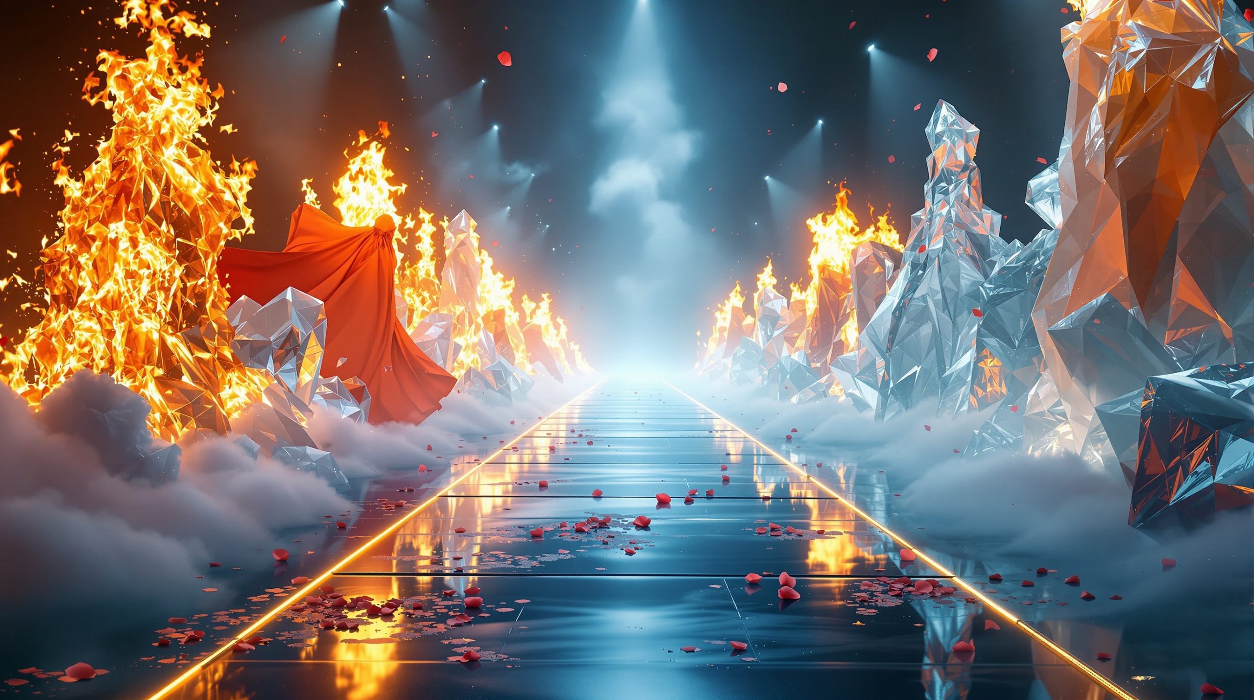 Ekstreme modeshows: Modeller i flammer og på havbunden