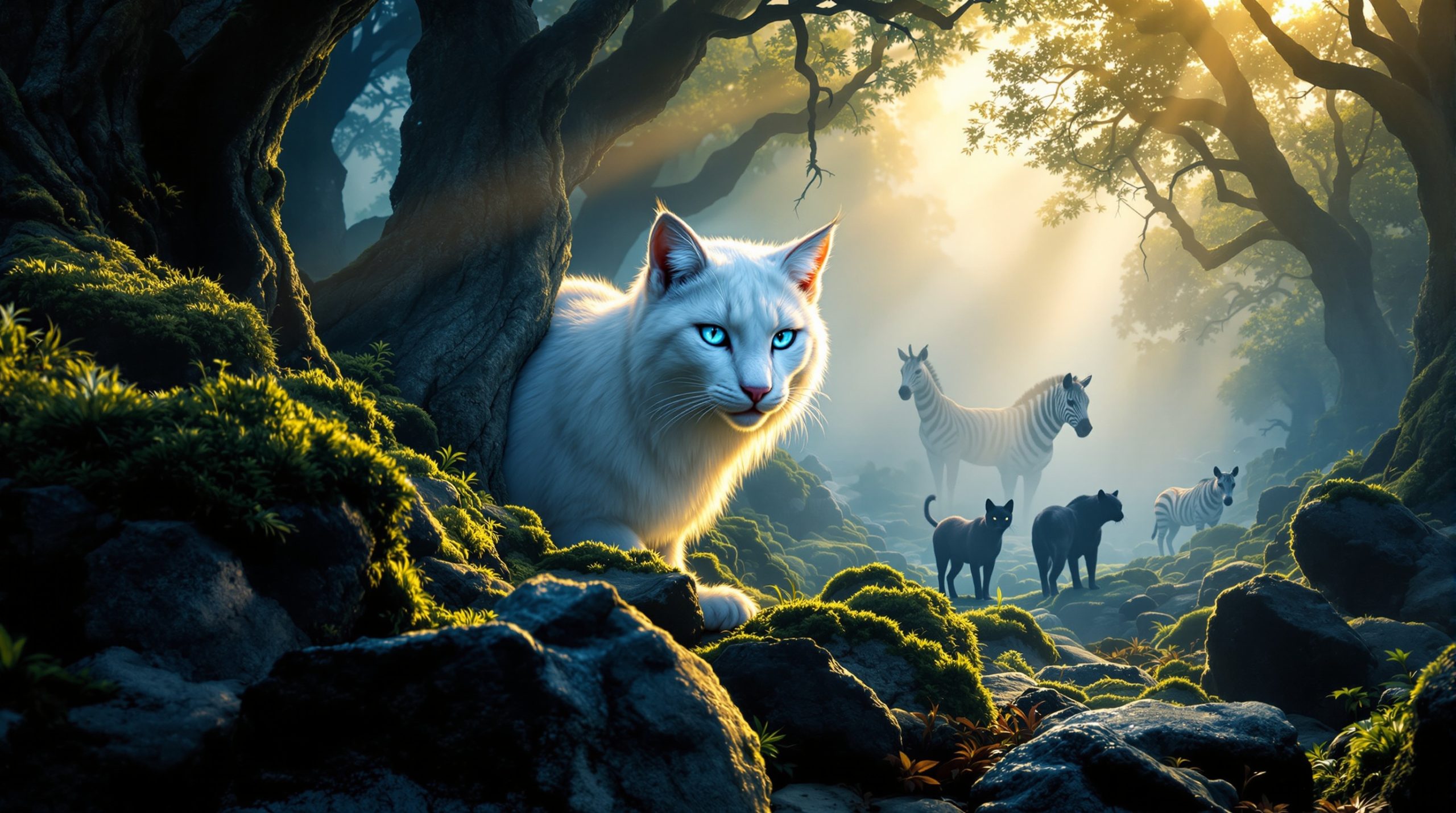 Sjældne hvide lynx og plettede zebraer går viralt!