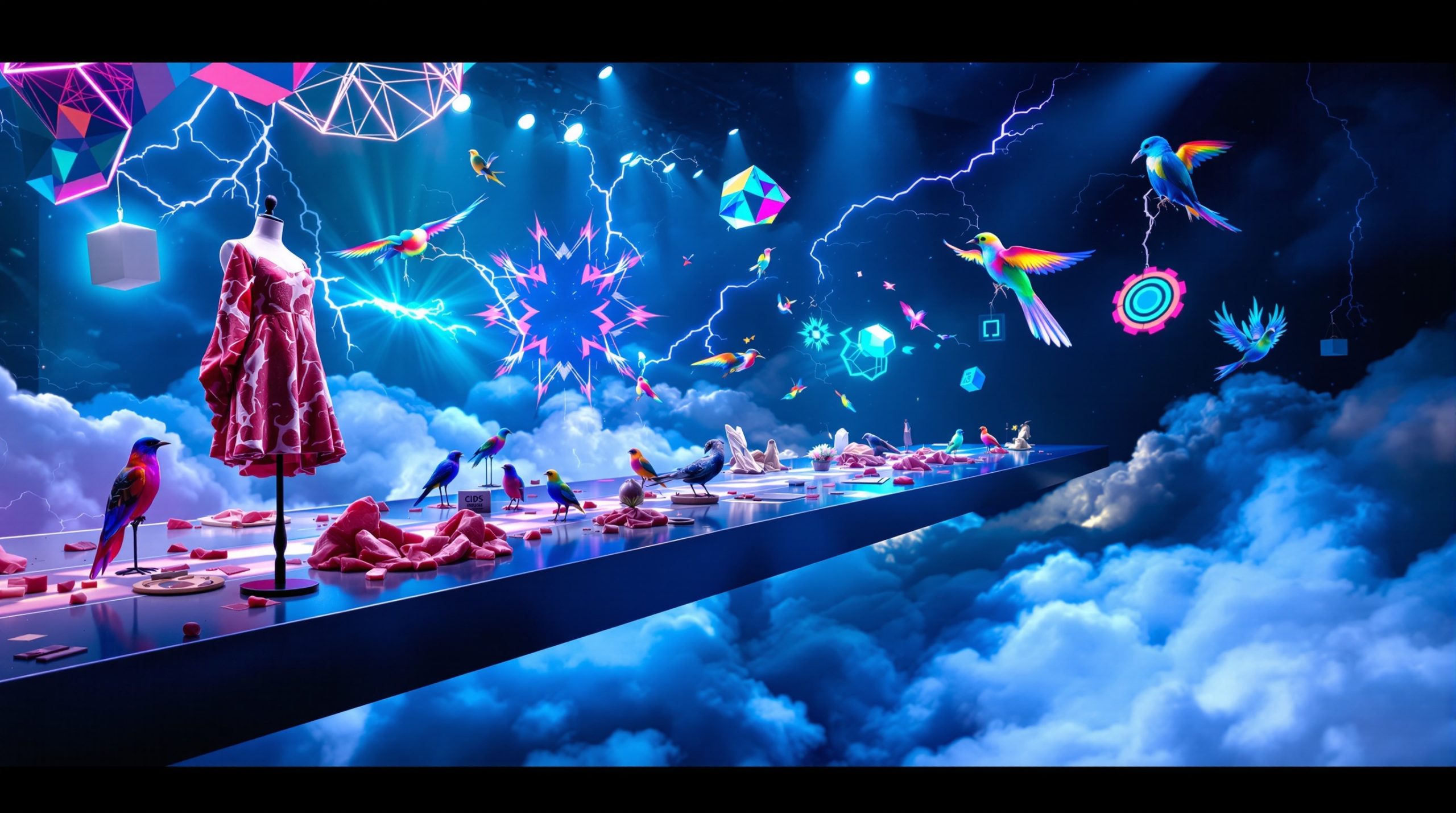 Ekstreme modeshows: Kødkjoler og levende dyr på catwalken