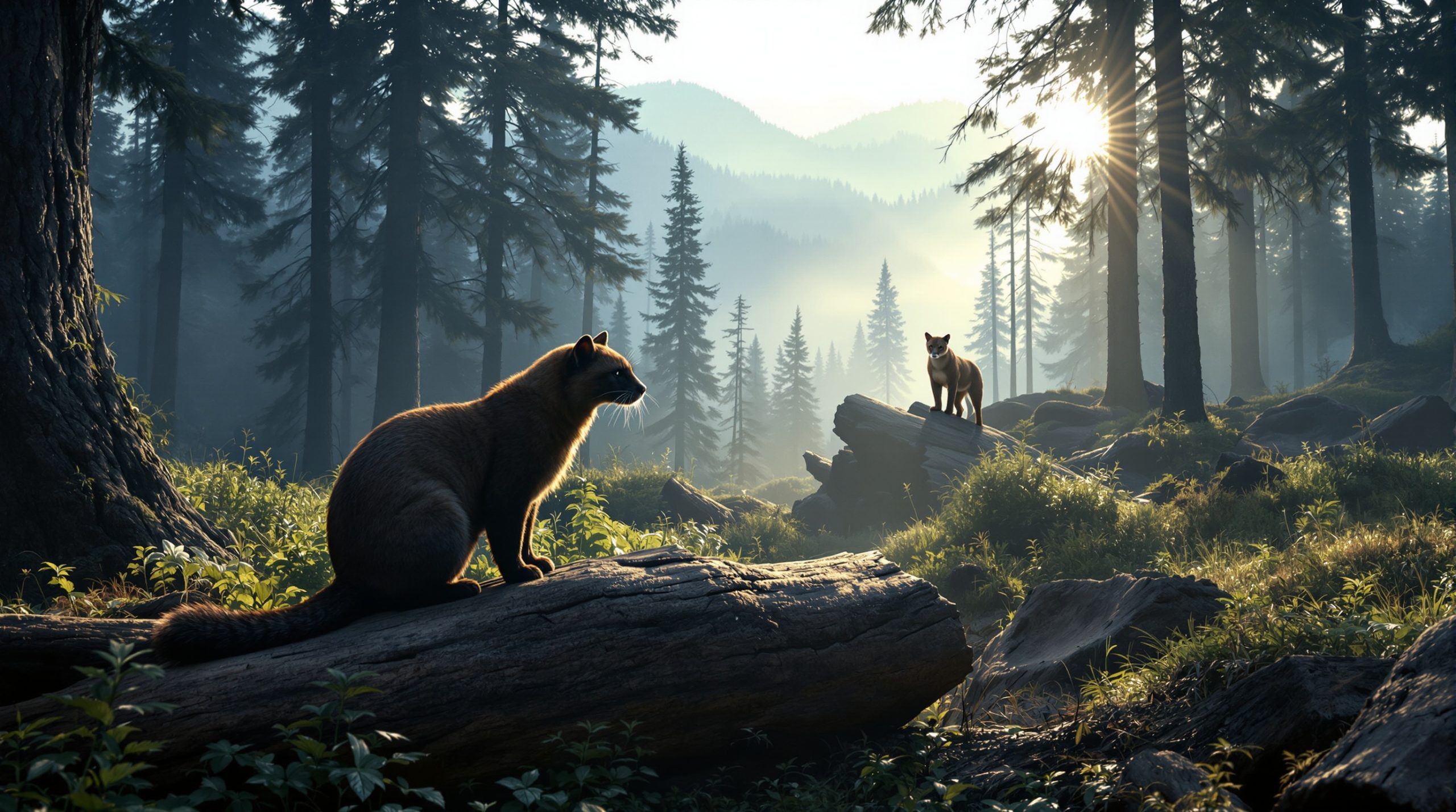 Sjældne dyr vender tilbage: Fisher-katte og pumaer spotted