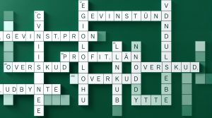 fortjeneste i krydsord