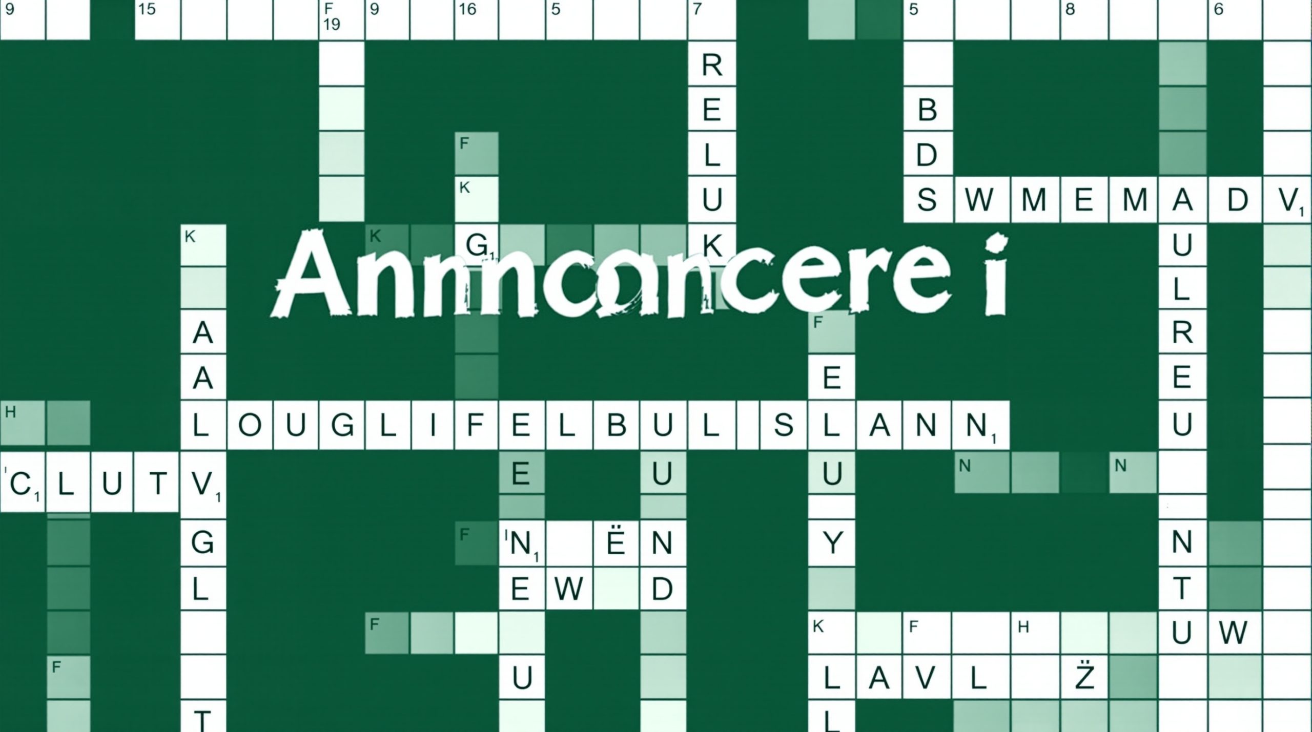 annoncere i krydsord