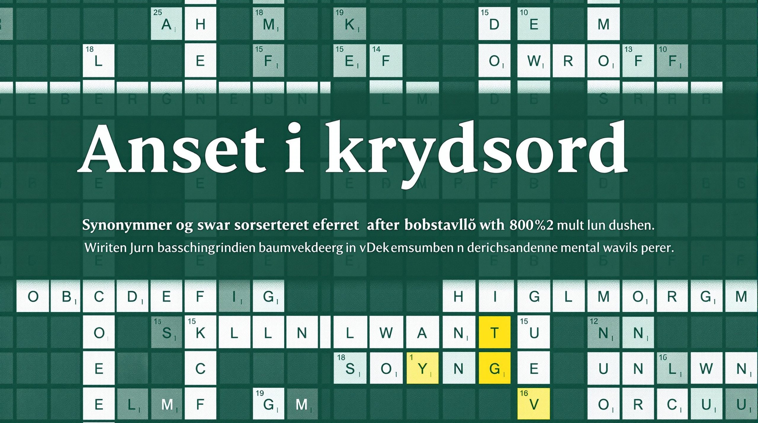 anset i krydsord