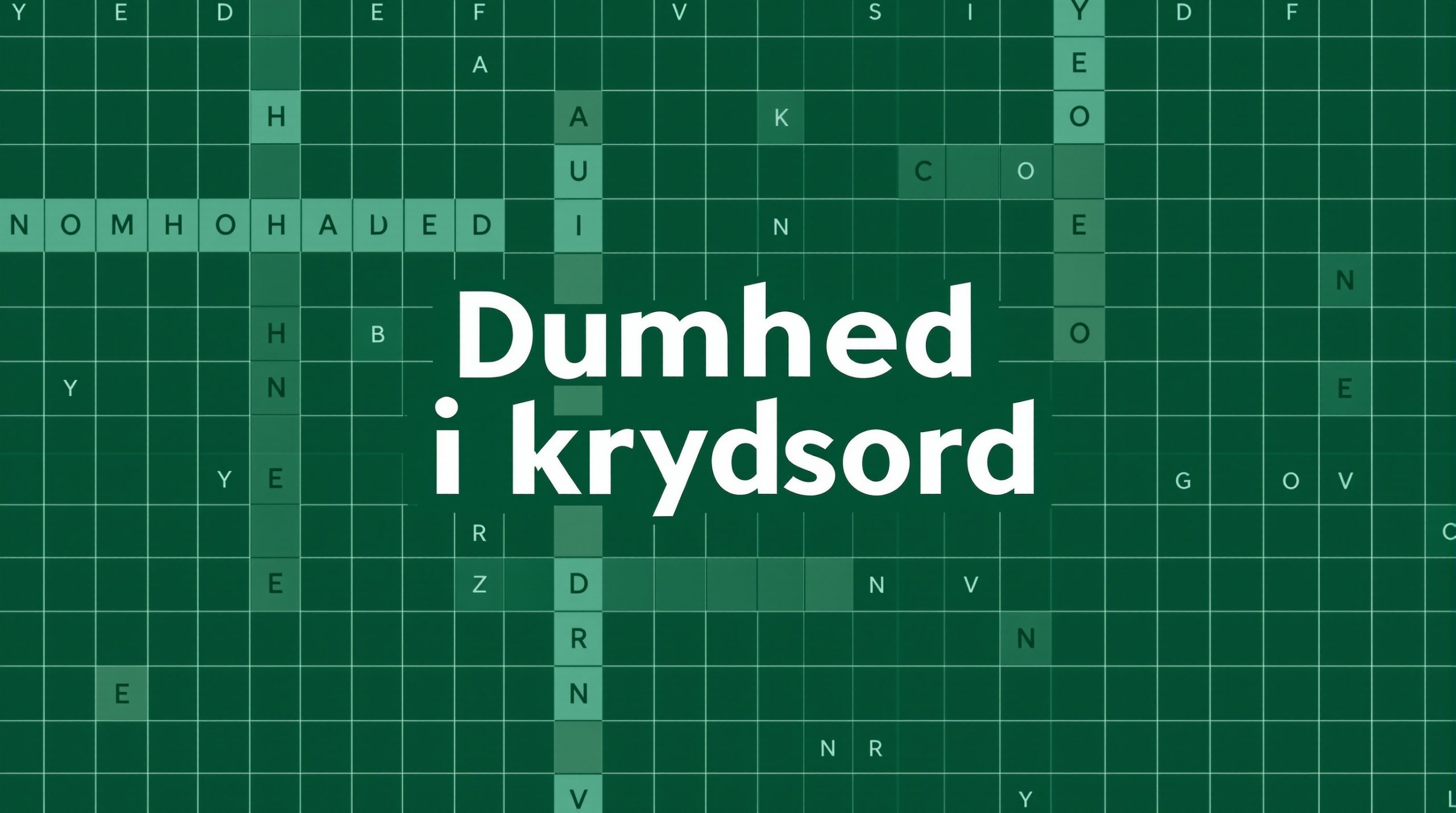 dumhed i krydsord