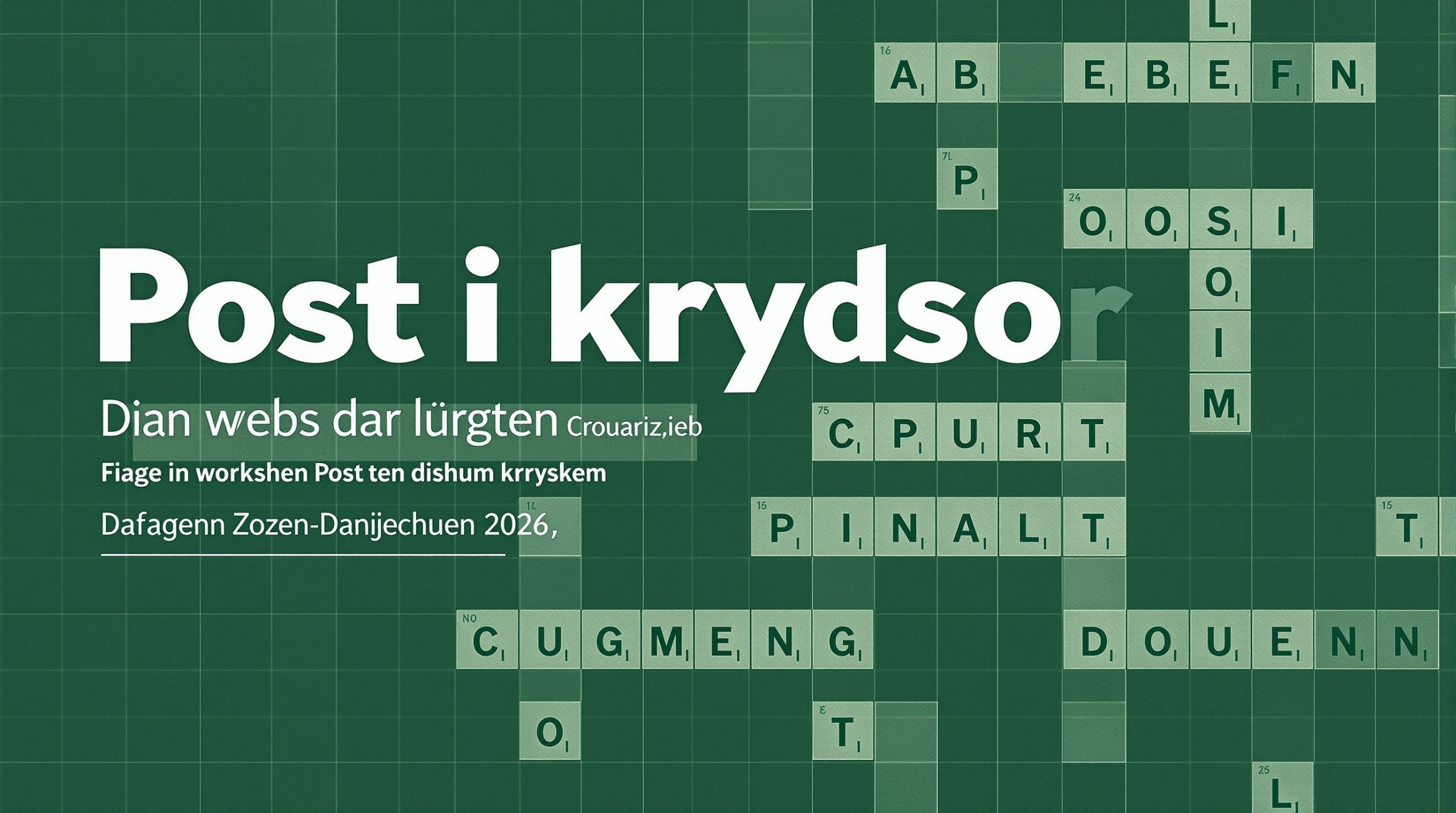 post i krydsord