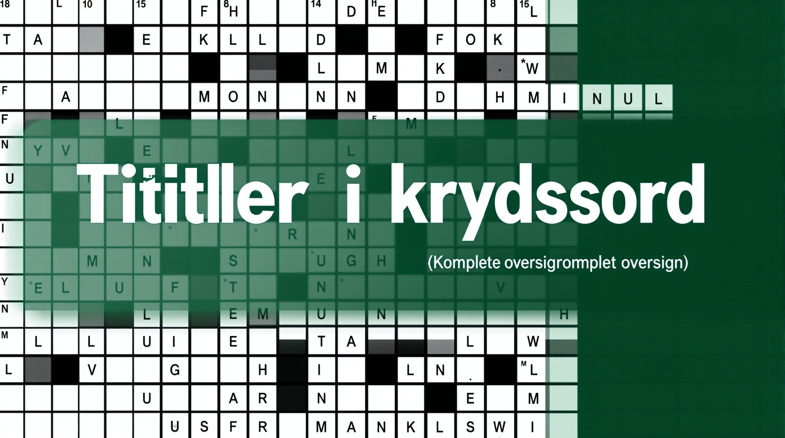 titler i krydsord