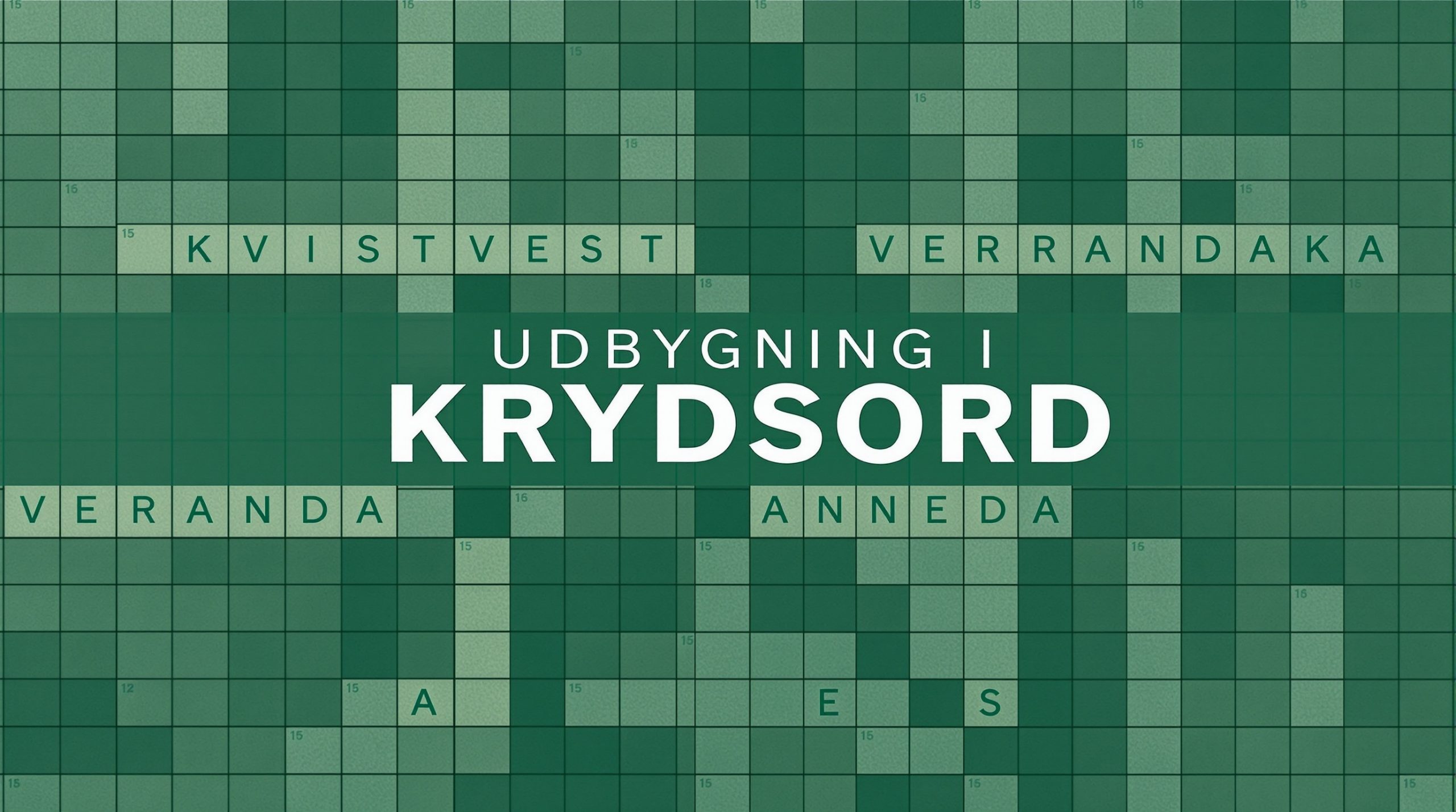 udbygning i krydsord