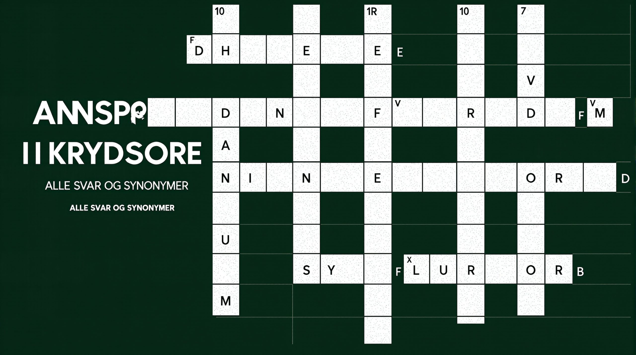 ansporede i krydsord