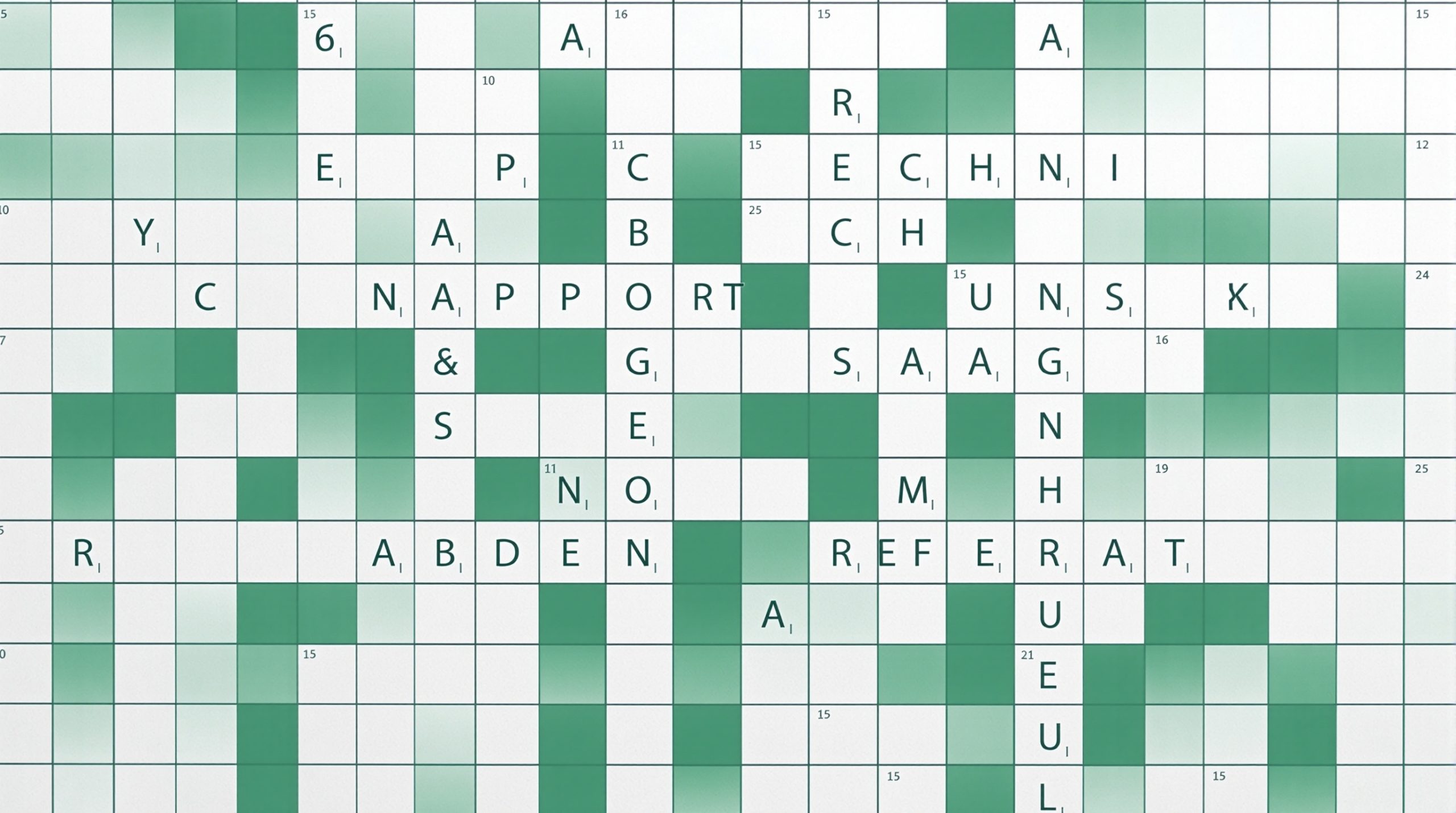 beretning i krydsord