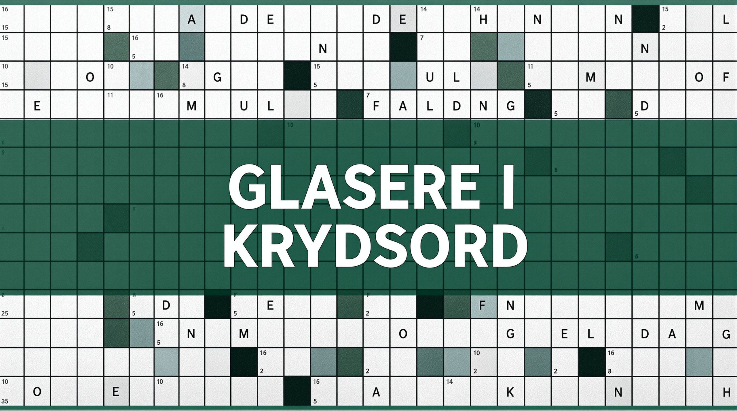 glasere i krydsord