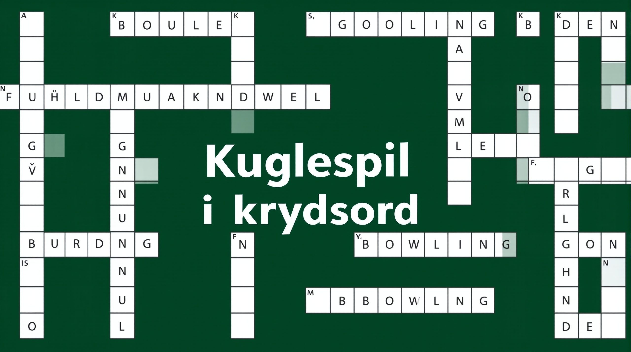 kuglespil i krydsord