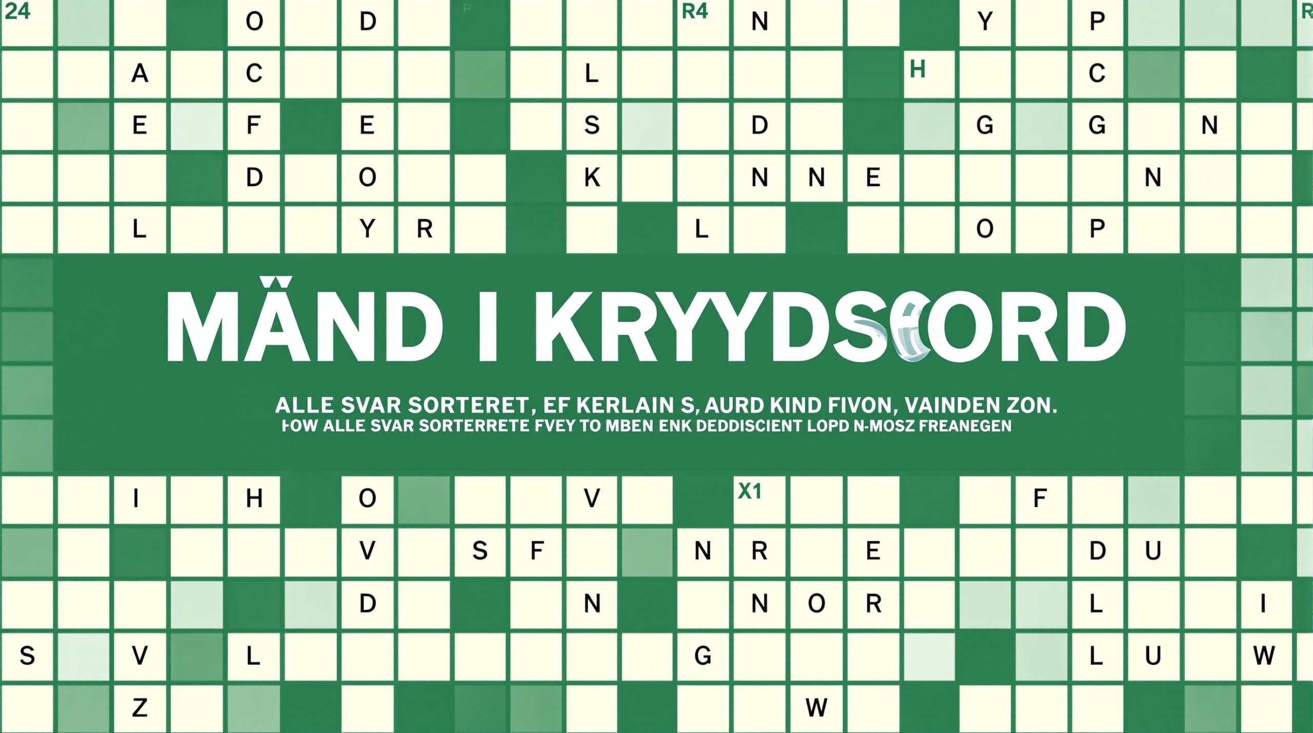 mænd i krydsord