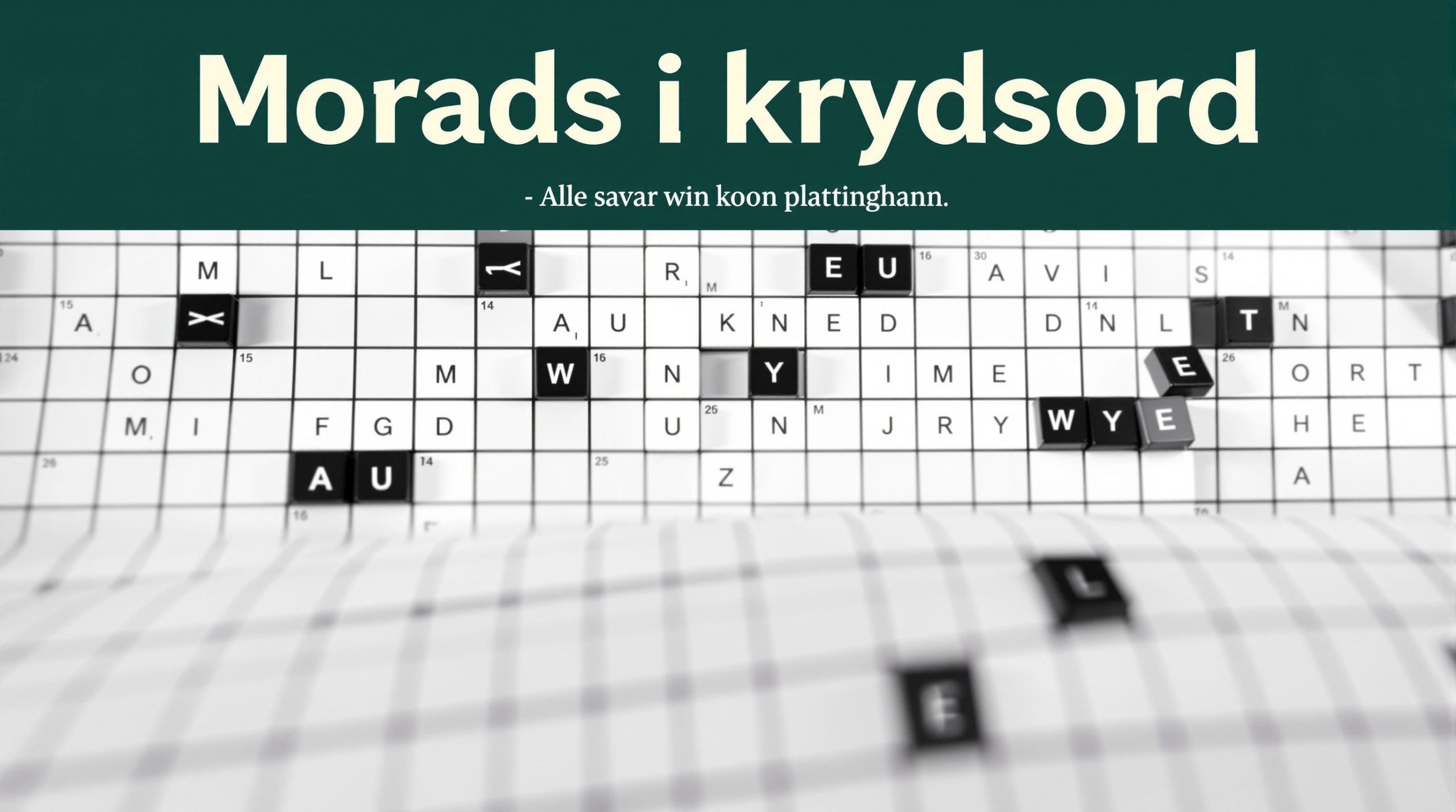 morads i krydsord