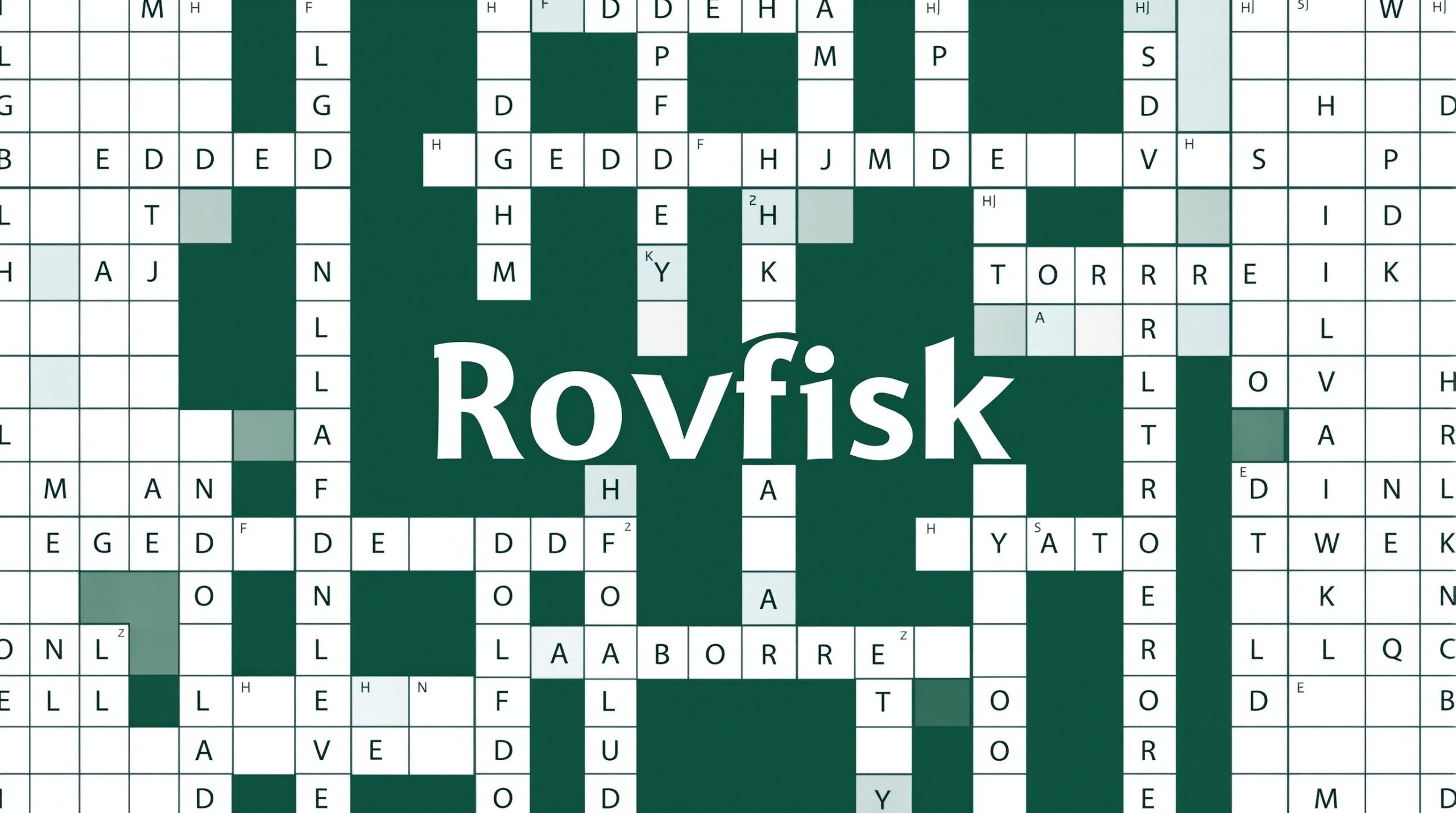 rovfisk i krydsord