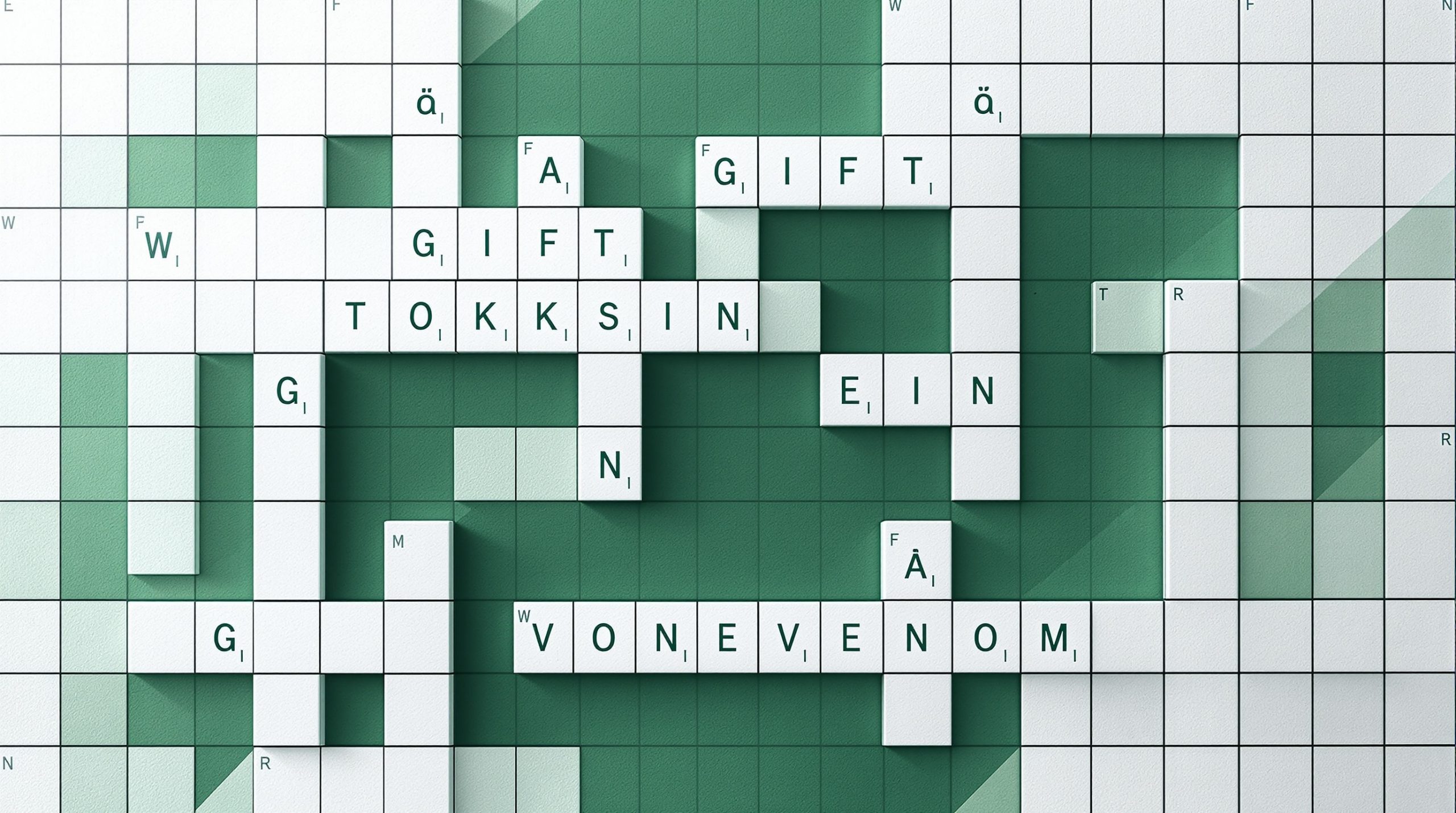 slangegift i krydsord