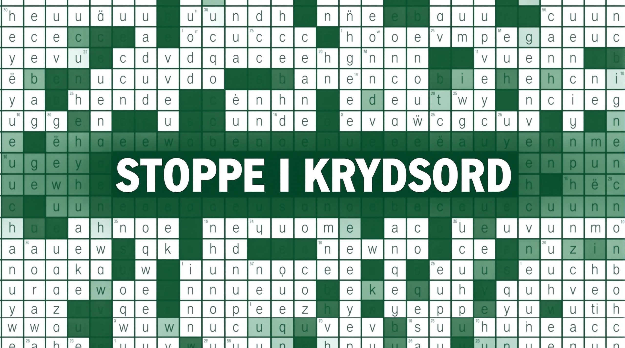 stoppe i krydsord