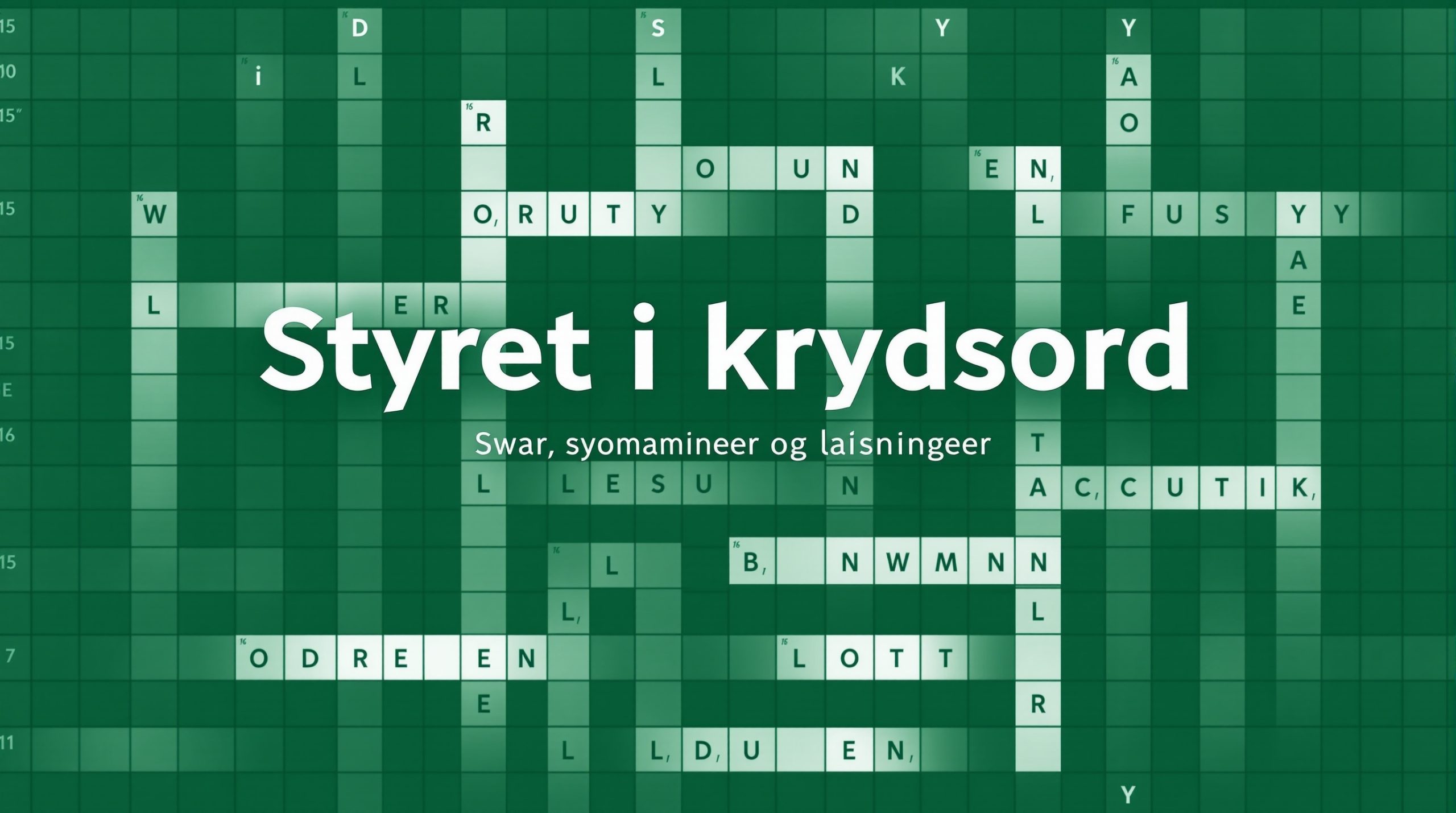 styret i krydsord
