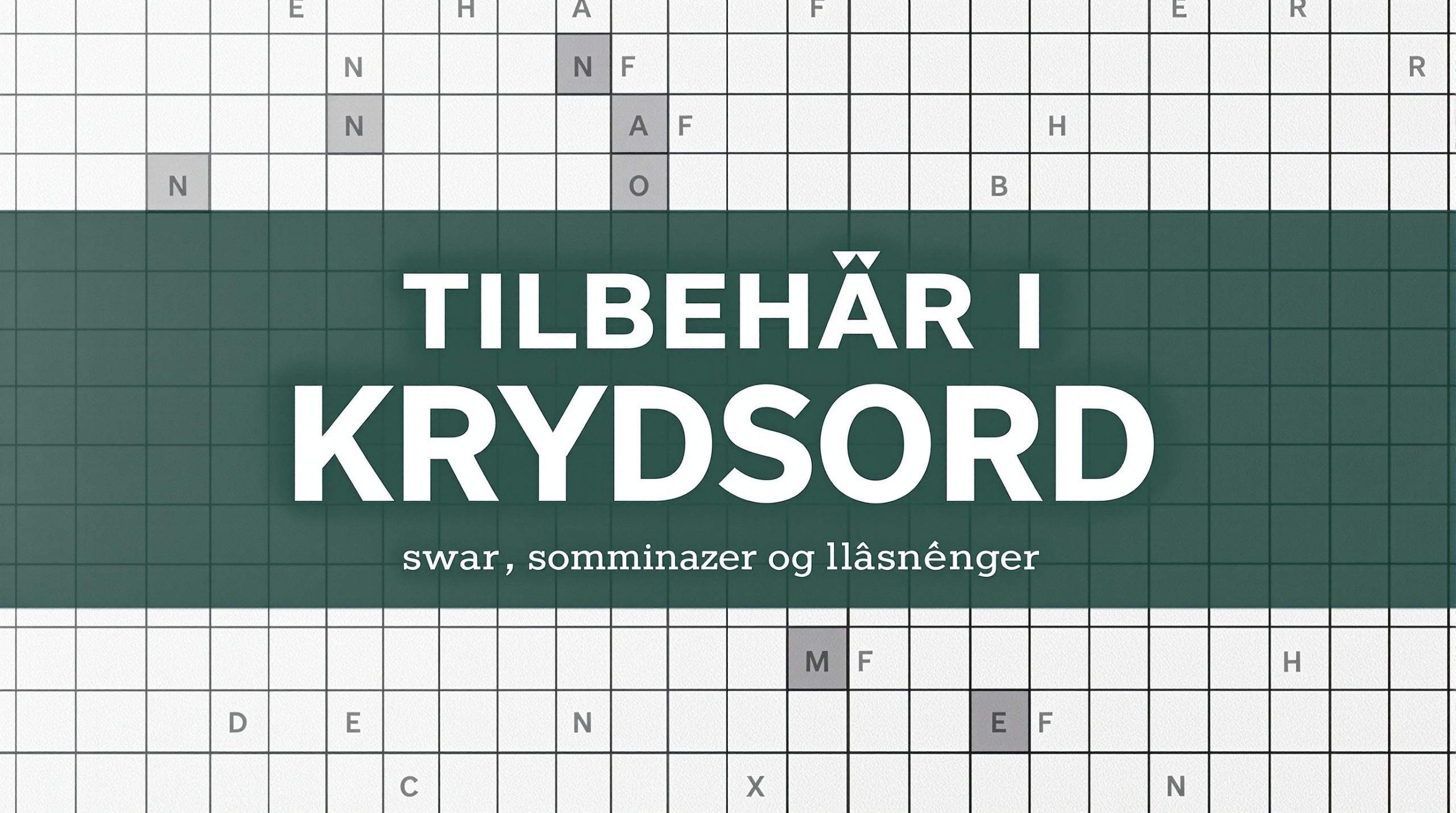 tilbehør i krydsord