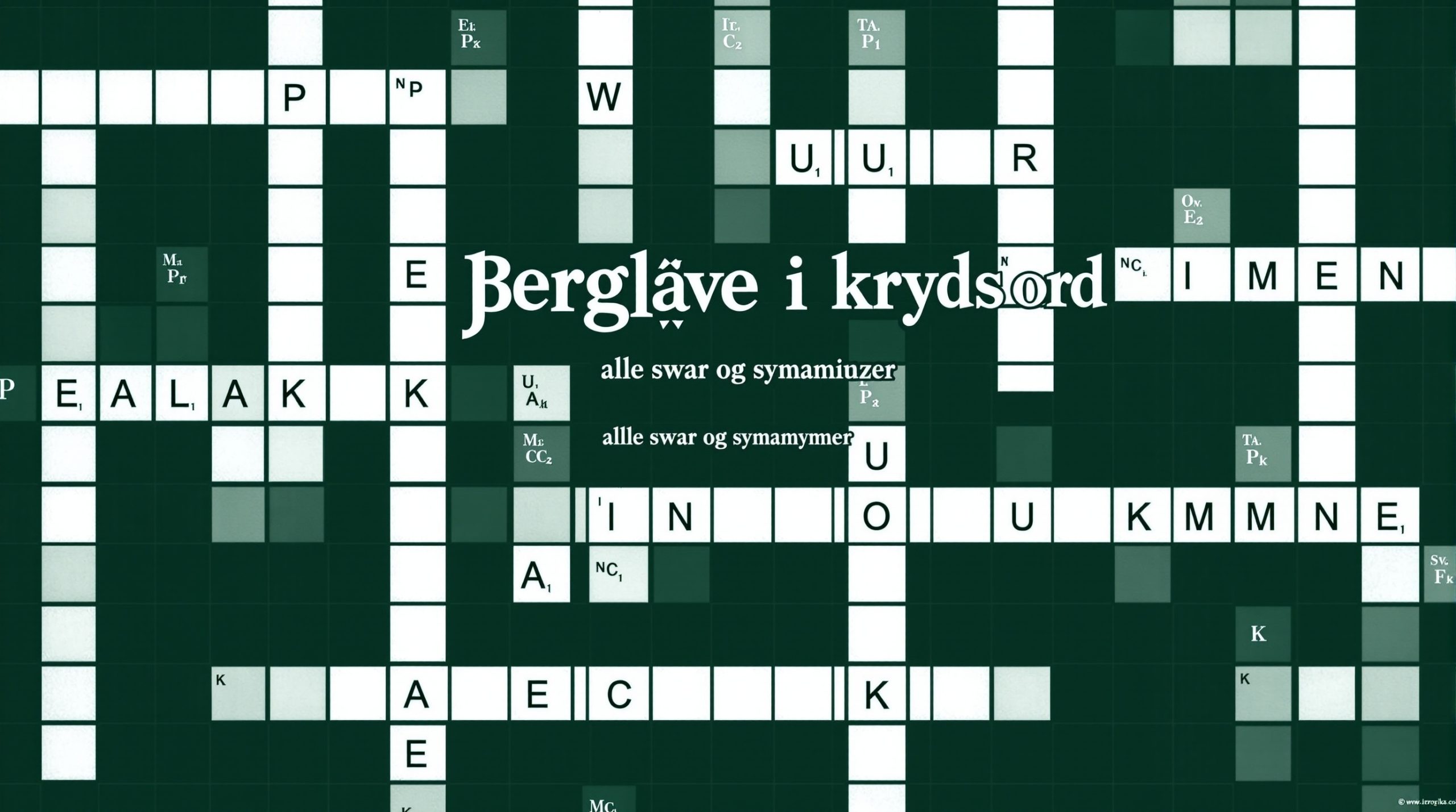 bjergløve i krydsord