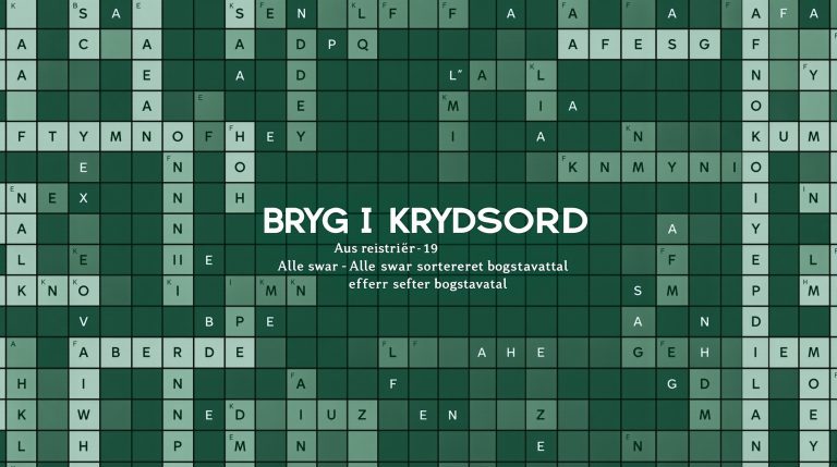 bryg i krydsord