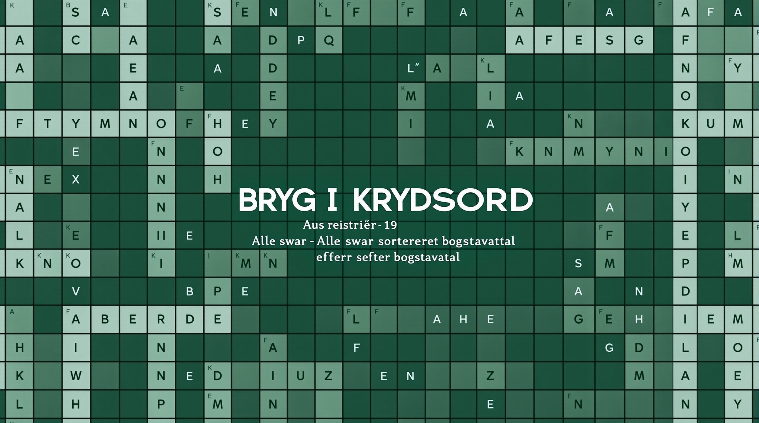 bryg i krydsord