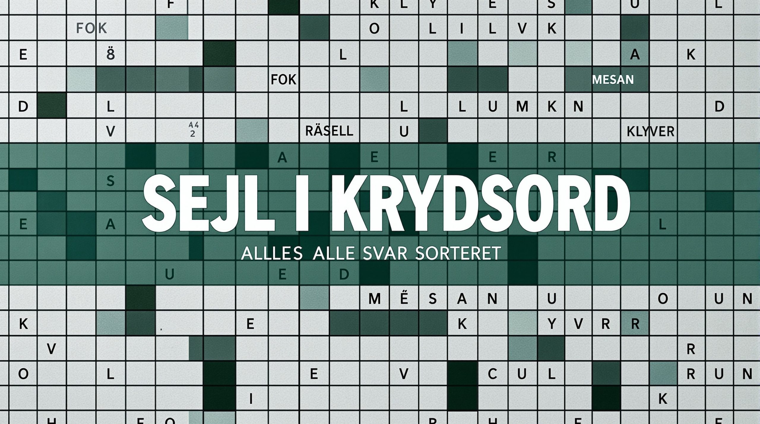 sejl i krydsord