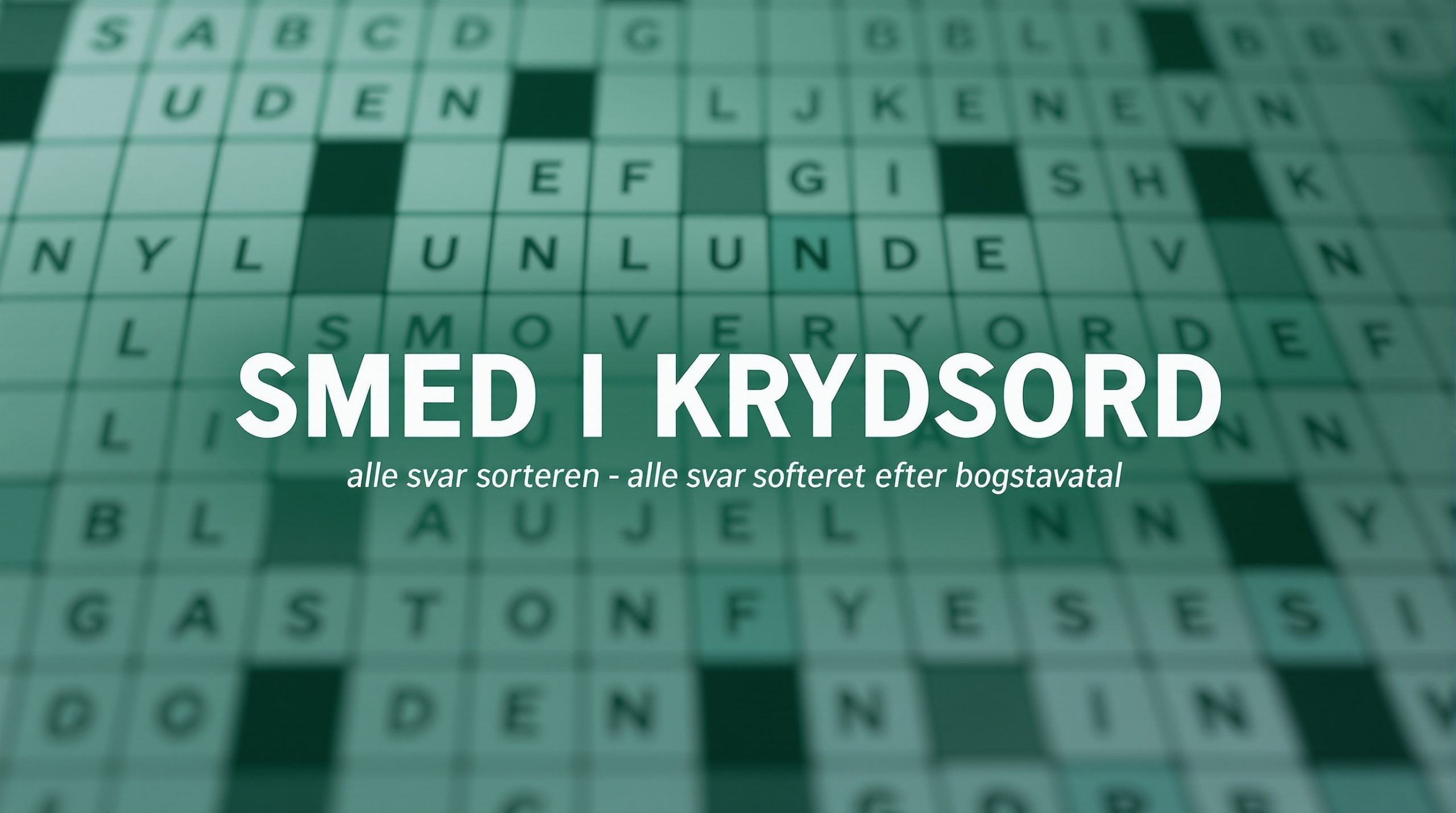 smed i krydsord