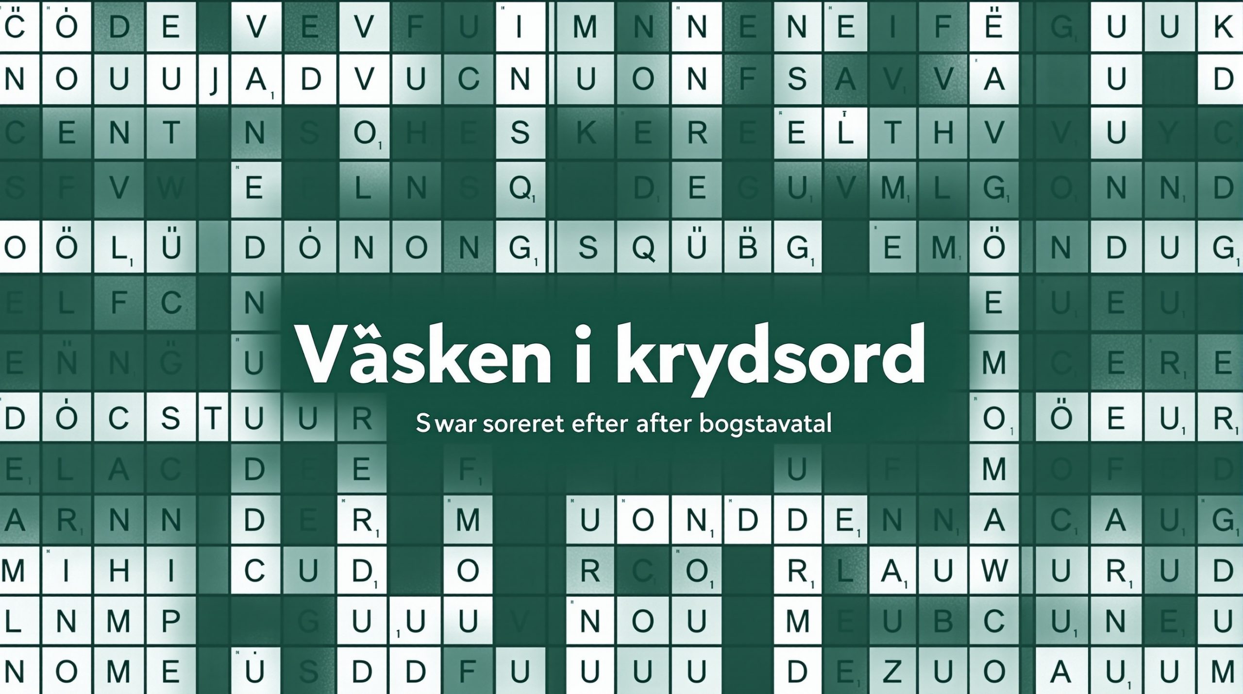 væsken i krydsord