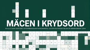 mæcen i krydsord