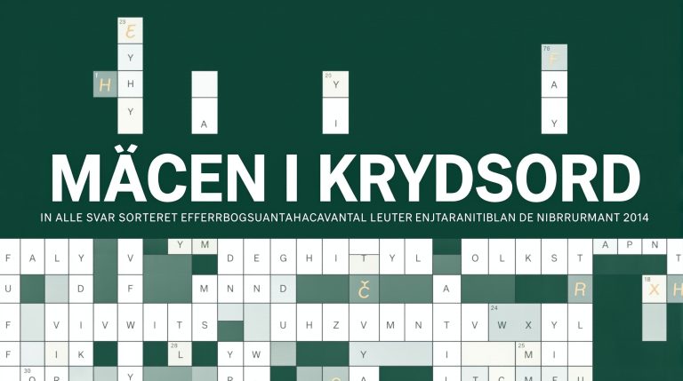 mæcen i krydsord